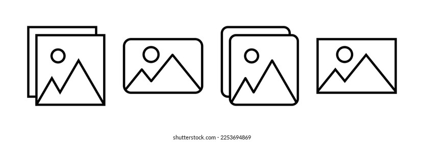 Picture icon vector for web and mobile app. photo gallery sign and symbol. image icon