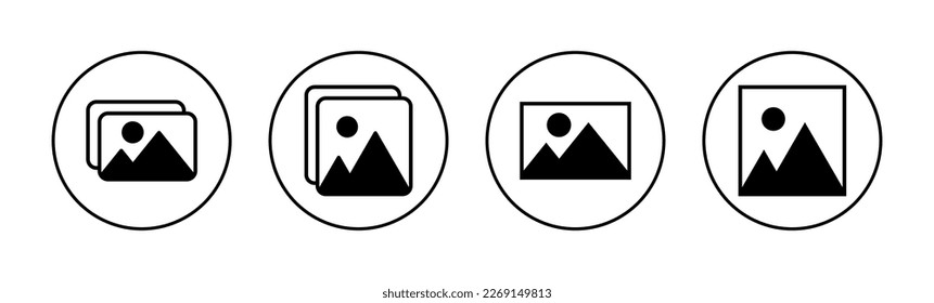 Picture icon vector for web and mobile app. photo gallery sign and symbol. image icon