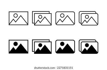 Picture icon vector for web and mobile app. photo gallery sign and symbol. image icon