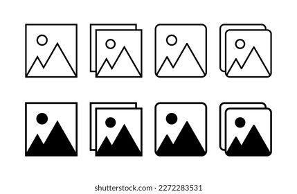 Picture icon vector for web and mobile app. photo gallery sign and symbol. image icon