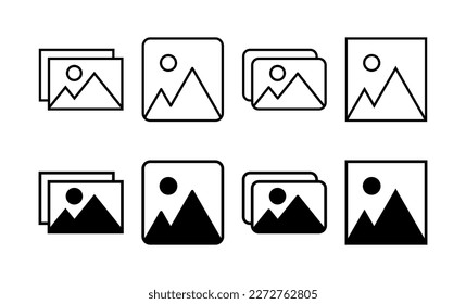 Picture icon vector for web and mobile app. photo gallery sign and symbol. image icon