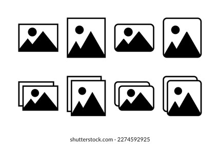Picture icon vector for web and mobile app. photo gallery sign and symbol. image icon