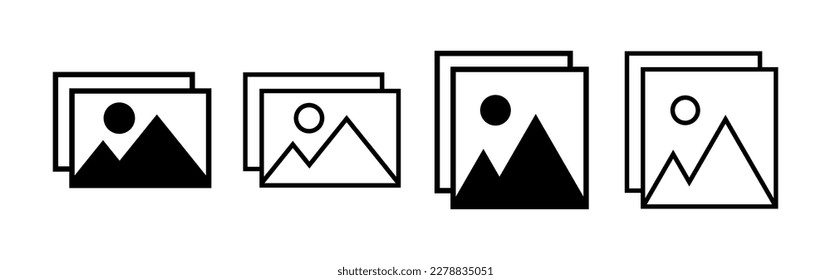Picture icon vector for web and mobile app. photo gallery sign and symbol. image icon