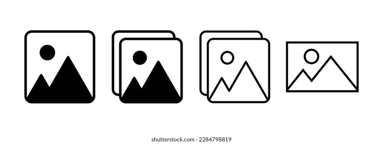 Picture icon vector for web and mobile app. photo gallery sign and symbol. image icon