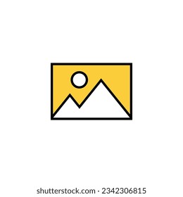 Icono de imagen vectorial para web y aplicación móvil. símbolo y signo de galería de fotos. icono de imagen