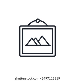 Picture icon. vector.Editable stroke.linear style sign for use web design,logo.Symbol illustration.