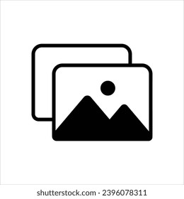 Picture  icon with white background vector
