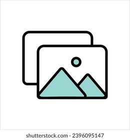 Picture  icon with white background vector