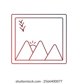 Picture icon with white background vector stock illustration