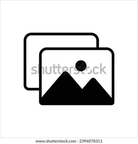 Picture  icon with white background vector
