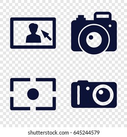 Picture icons set. set of 4 picture filled icons such as camera, camera focus