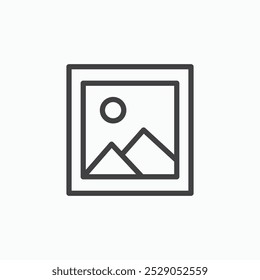 Picture icons set. filled and line illustration
