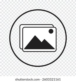 Picture icons set. Photo Gallery sign and symbol. image icon. Photo, Gallery, Image and Album symbol in black color Design.