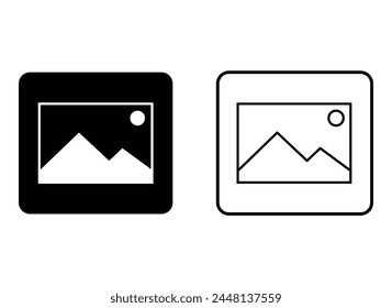 Picture icons set. Picture vector icon. photo gallery icon vector. gallery icon icon set. picture symbol. photo signs. vector illustration. EPS file 216.