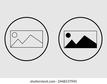 Picture icons set. Picture vector icon. photo gallery icon vector. gallery icon icon set. picture symbol. photo signs. vector illustration. EPS file 221.