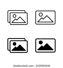 Picture Icons Vector Photo Gallery Sign Stock Vector (royalty Free 