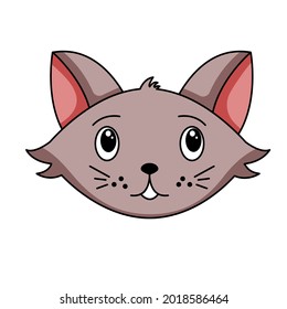 a picture with the image of a fox's or a kitten's muzzle