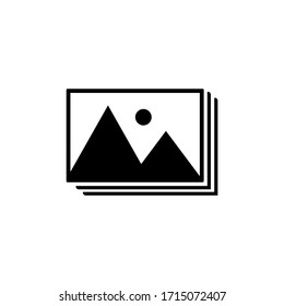 Imagen, icono de imagen en diseño negro simple en un fondo aislado.Vector EPS 10.