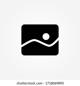 Bildbild-Symbol. Einfaches Design auf weißem Hintergrund.