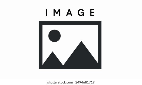 Picture or Image Icon. Vector flat editable illustration of a photograph