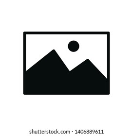 Picture image icon vector illustration flat style