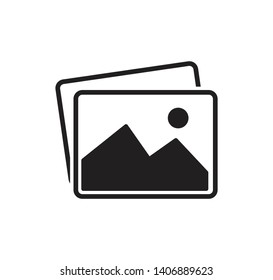 Picture image icon vector illustration flat style