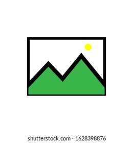 picture image icon with a white background