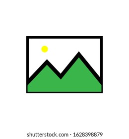 picture image icon with a white background