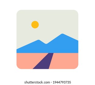 picture image painting single isolated icon with flat style