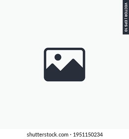 Picture, image, premium quality flat icon. Vector logo concept for web graphics, EPS 10