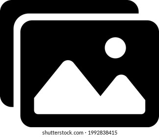 picture image vector icon (Monochrome)