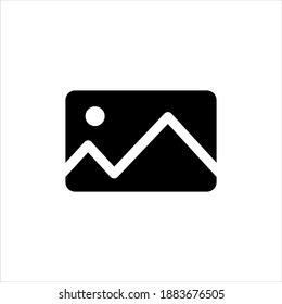 Picture image vector icon on white background