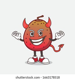 A picture of Indian Fig cartoon mascot character as cruel devil