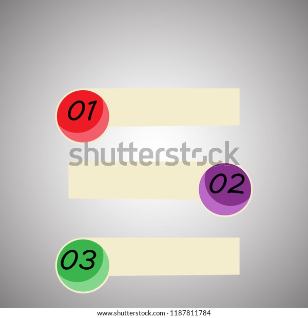Picture Infographic Text Three Positions Infographics Stock Vector ...