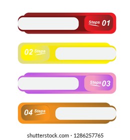 The picture infographics of crimson, yellow, purple, orange colors is ready for filling. Infographics for business, project, presentation.