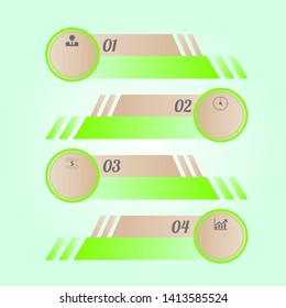 In the picture infographics in the form of rectangles, circles, infographics is green. Infographics with numbers, icons. Infographics for business, project, presentation.