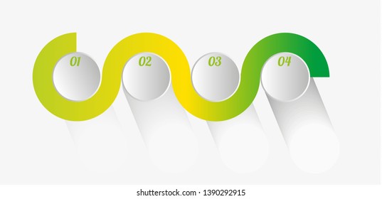 In the picture, the infographics are green with numbers at 3 positions without text. Infographics for business, project, presentation.