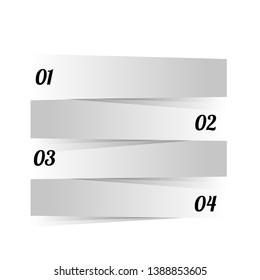 In the picture infographics are rectangles of sharp colors for 4 positions, infographic numbers. Infographics for business, project, presentation.