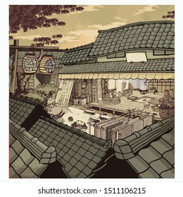 Picture of a Japanese country house