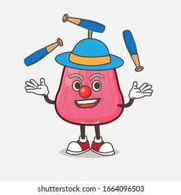 A picture of Java Apple cartoon mascot character play Juggling