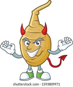 Picture of jerusalem artichoke as a Devil cartoon mascot
