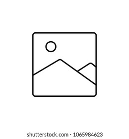 picture landscape icon. Element of simple icon for websites, web design, mobile app, info graphics. Thin line icon for website design and development, app development on white background
