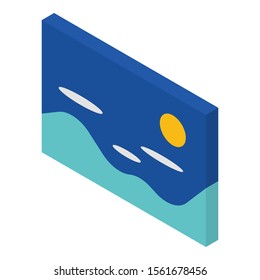 Picture landscape icon. Isometric of picture landscape vector icon for web design isolated on white background