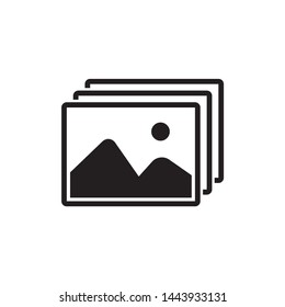 picture landscape icon symbol vector. on white background. eps10