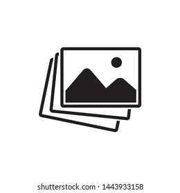 picture landscape icon symbol vector. on white background. eps10