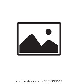 picture landscape icon symbol vector. on white background. eps10