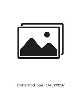 picture landscape icon symbol vector. on white background. eps10