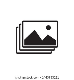 picture landscape icon symbol vector. on white background. eps10
