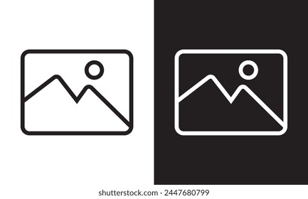 picture landscape icon symbol vector. on white background. vector  illustration