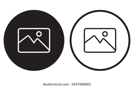 Vector de iconos de imágenes. sobre fondo blanco. Ilustración vectorial